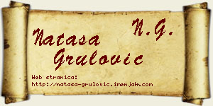Nataša Grulović vizit kartica